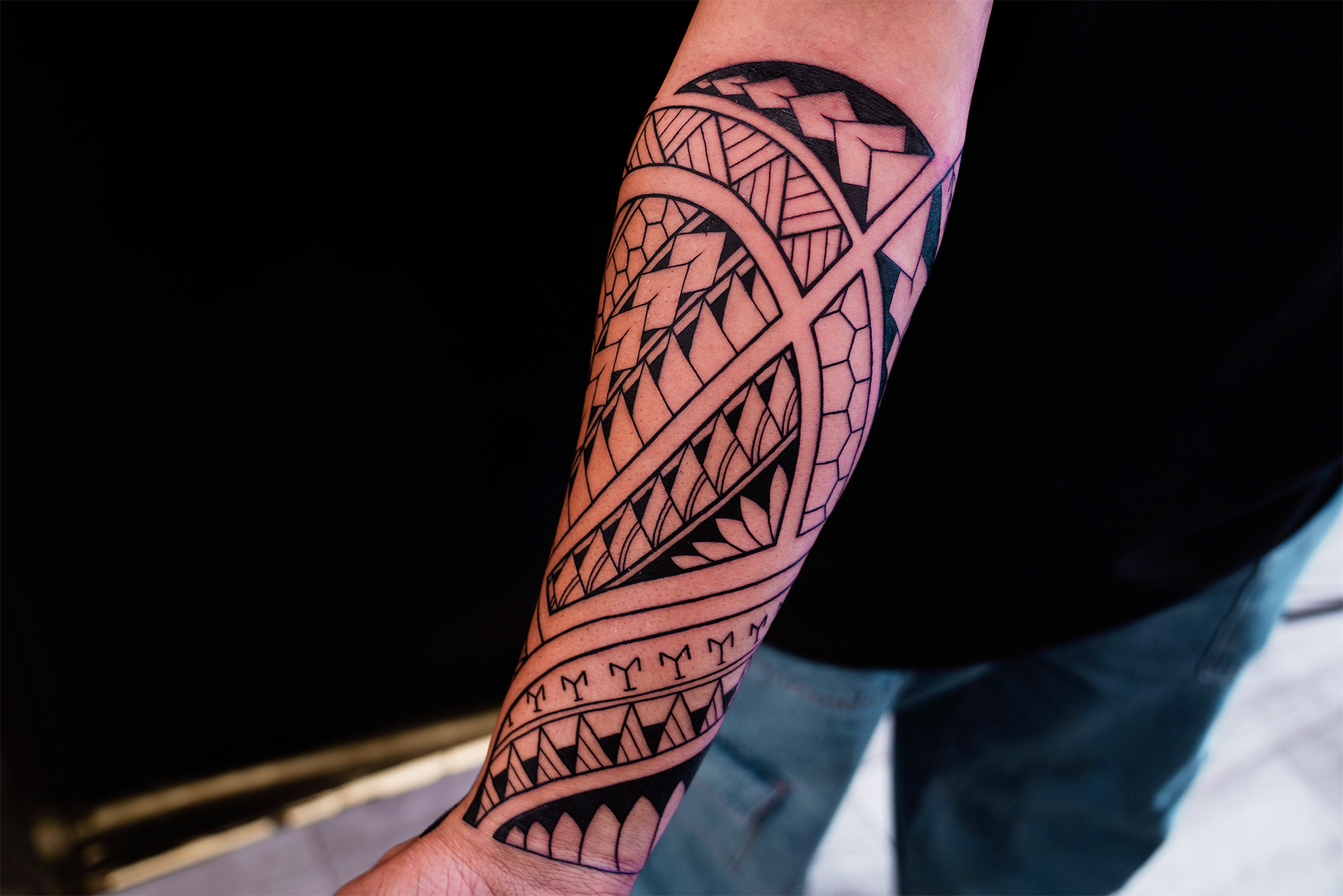 Tribal & Geometric tattoo by Kamz Inkzone